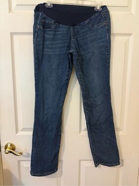 Indigo Blue Motherhood Maternity Secret Fit Belly Straight Jeans M